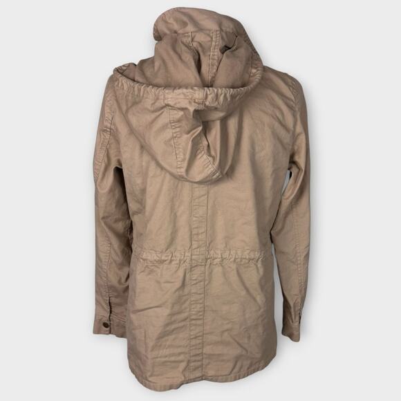 Market & Spruce Womens Small Hooded Barn Utility Jacket Beige Tan - Picture 5 of 8